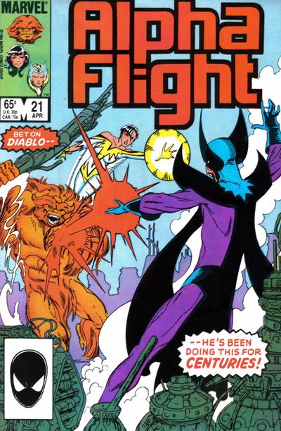 Cover for Alpha Flight (Marvel, 1983 series) #21 [Direct]