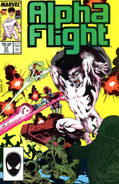 Cover for Alpha Flight (Marvel, 1983 series) #51 [Direct]