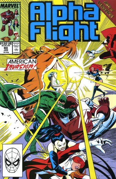 Cover for Alpha Flight (Marvel, 1983 series) #80