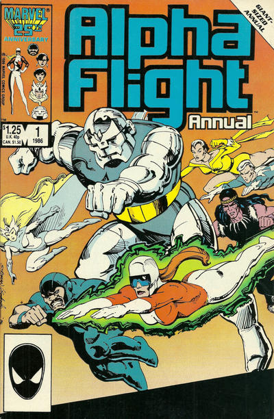 Cover for Alpha Flight Annual (Marvel, 1986 series) #1 [Direct]