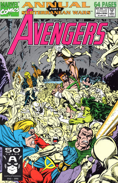 Cover for The Avengers Annual (Marvel, 1967 series) #20 [Direct]