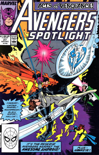 Cover for Avengers Spotlight (Marvel, 1989 series) #27 [Direct]