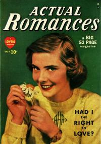 Cover for Actual Romances (Marvel, 1949 series) #1