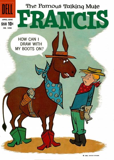 Cover for Four Color (Dell, 1942 series) #1090 - Francis, the Famous Talking Mule