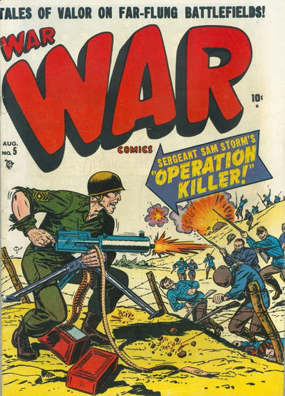 Cover for War Comics (Marvel, 1950 series) #5