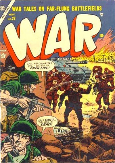 Cover for War Comics (Marvel, 1950 series) #22