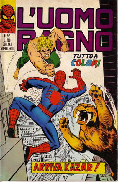 Cover for L'Uomo Ragno [Collana Super-Eroi] (Editoriale Corno, 1970 series) #52