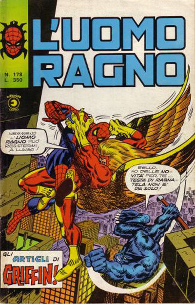 Cover for L'Uomo Ragno [Collana Super-Eroi] (Editoriale Corno, 1970 series) #178