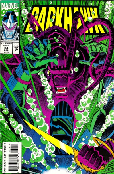 Cover for Darkhawk (Marvel, 1991 series) #34 [Direct Edition]