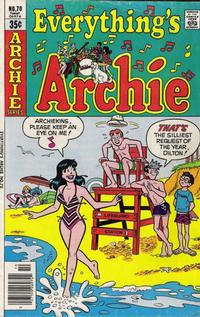 Cover Thumbnail for Everything's Archie (Archie, 1969 series) #70