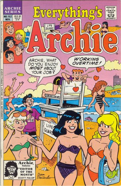 Cover for Everything's Archie (Archie, 1969 series) #152 [Direct]
