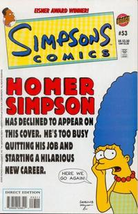 Cover for Simpsons Comics (Bongo, 1993 series) #53