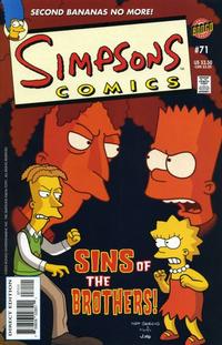 Cover for Simpsons Comics (Bongo, 1993 series) #71 [Direct Edition]