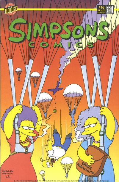 Cover for Simpsons Comics (Bongo, 1993 series) #16