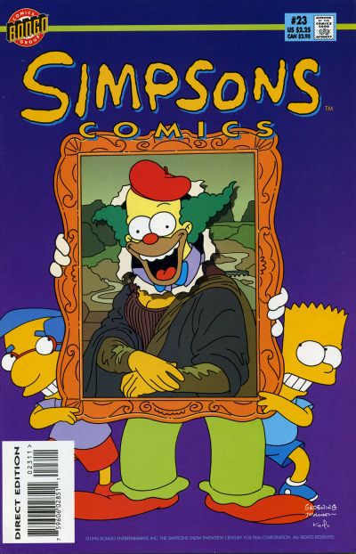 Cover for Simpsons Comics (Bongo, 1993 series) #23