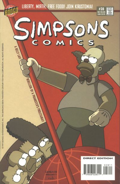 Cover for Simpsons Comics (Bongo, 1993 series) #28