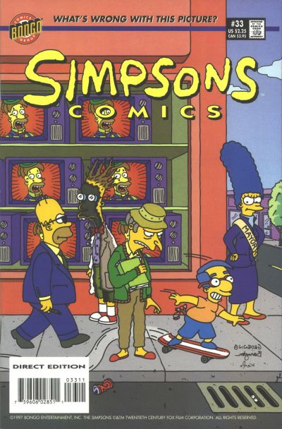 Cover for Simpsons Comics (Bongo, 1993 series) #33