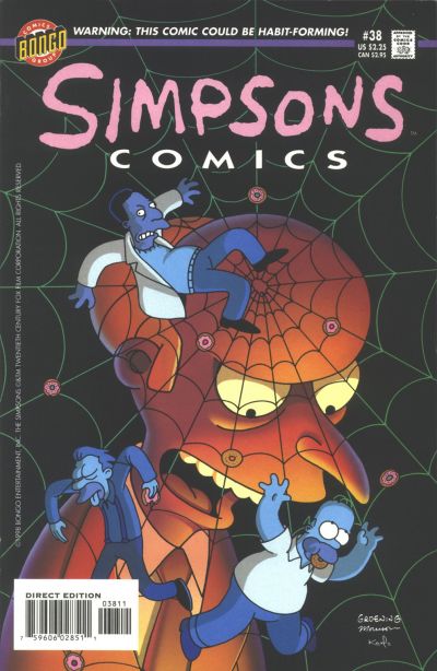 Cover for Simpsons Comics (Bongo, 1993 series) #38