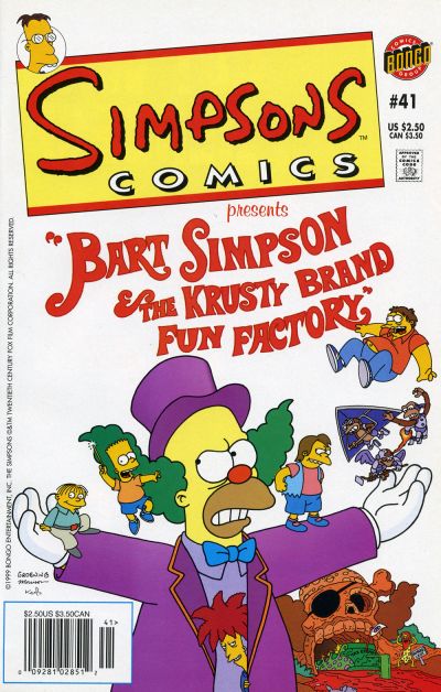 Cover for Simpsons Comics (Bongo, 1993 series) #41 [Newsstand]