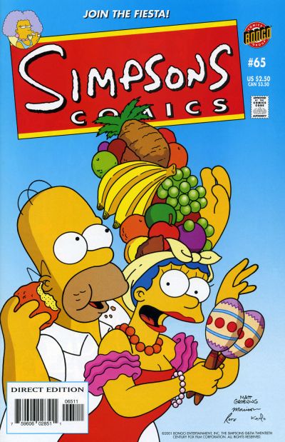 Cover for Simpsons Comics (Bongo, 1993 series) #65