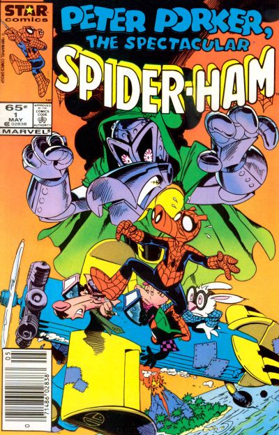 Cover for Peter Porker, the Spectacular Spider-Ham (Marvel, 1985 series) #1 [Newsstand]