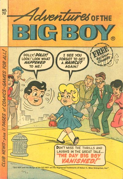 Cover for Adventures of the Big Boy (Webs Adventure Corporation, 1957 series) #70 [West]
