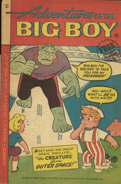 Cover for Adventures of the Big Boy (Webs Adventure Corporation, 1957 series) #86 [East]