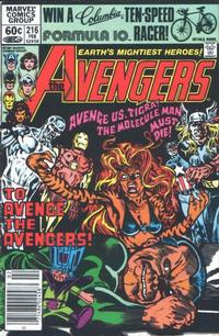 Cover Thumbnail for The Avengers (Marvel, 1963 series) #216 [Newsstand]