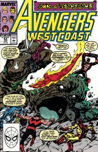 Cover Thumbnail for Avengers West Coast (Marvel, 1989 series) #54 [Direct]