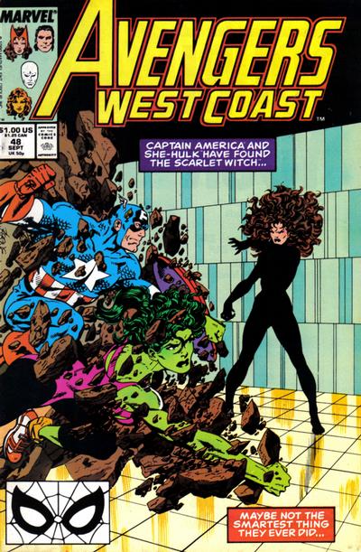 Cover for Avengers West Coast (Marvel, 1989 series) #48 [Direct]