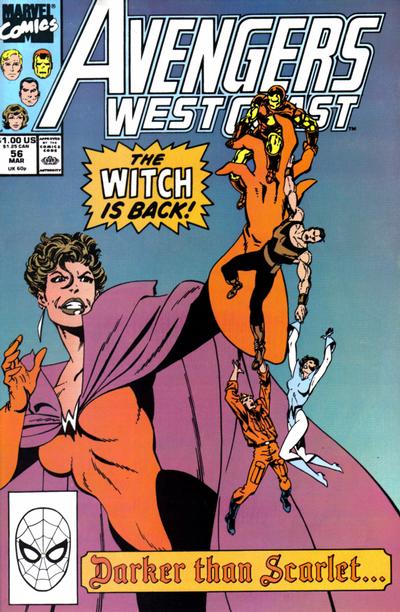 Cover for Avengers West Coast (Marvel, 1989 series) #56 [Direct]