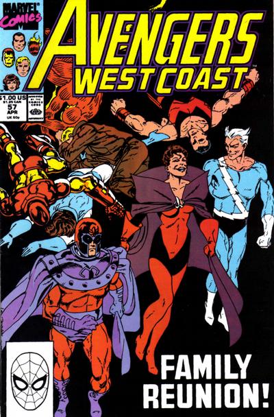 Cover for Avengers West Coast (Marvel, 1989 series) #57 [Direct]