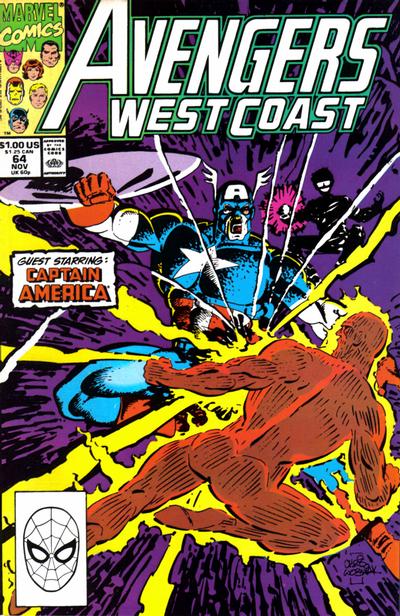 Cover for Avengers West Coast (Marvel, 1989 series) #64 [Direct]