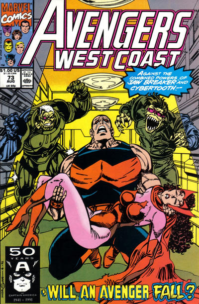 Cover for Avengers West Coast (Marvel, 1989 series) #73 [Direct]