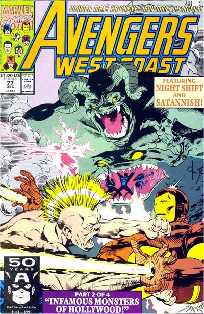 Cover for Avengers West Coast (Marvel, 1989 series) #77 [Direct]
