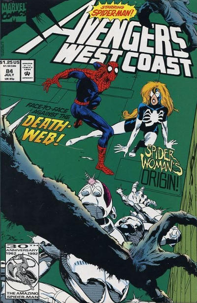 Cover for Avengers West Coast (Marvel, 1989 series) #84 [Direct]