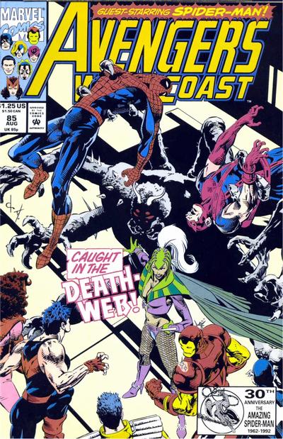Cover for Avengers West Coast (Marvel, 1989 series) #85 [Direct]