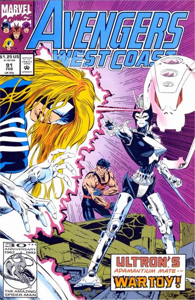 Cover for Avengers West Coast (Marvel, 1989 series) #91 [Direct]