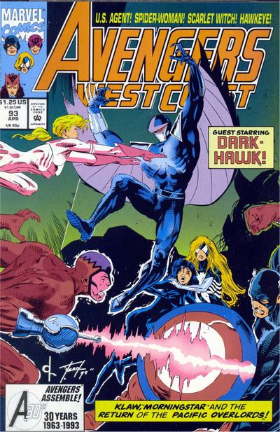 Cover for Avengers West Coast (Marvel, 1989 series) #93 [Direct]