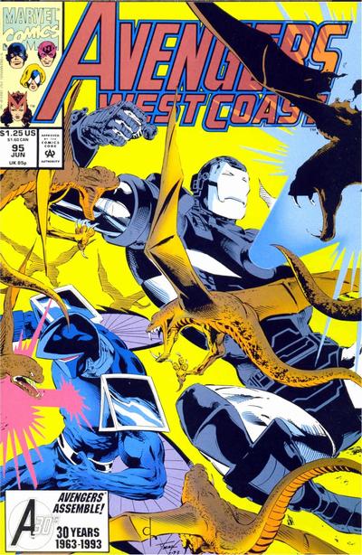 Cover for Avengers West Coast (Marvel, 1989 series) #95 [Direct]