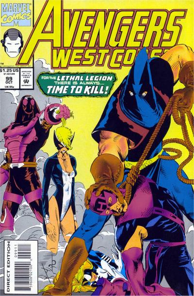 Cover for Avengers West Coast (Marvel, 1989 series) #99 [Direct Edition]