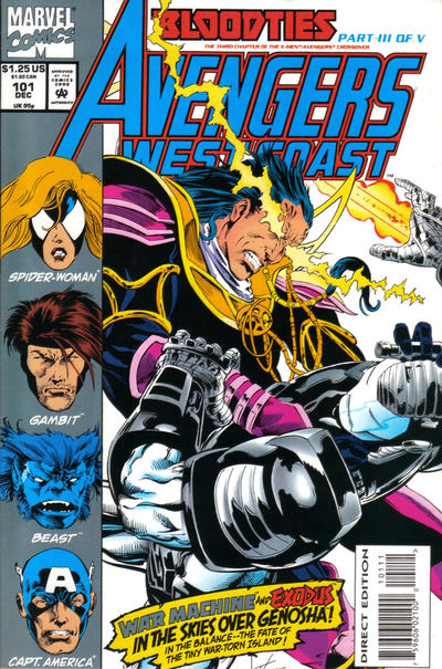 Cover for Avengers West Coast (Marvel, 1989 series) #101 [Direct Edition]