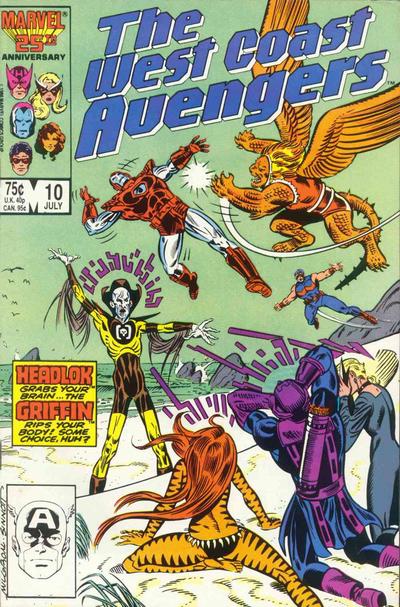 Cover for West Coast Avengers (Marvel, 1985 series) #10 [Direct]