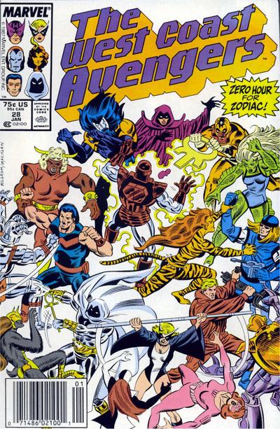 Cover for West Coast Avengers (Marvel, 1985 series) #28 [Newsstand]