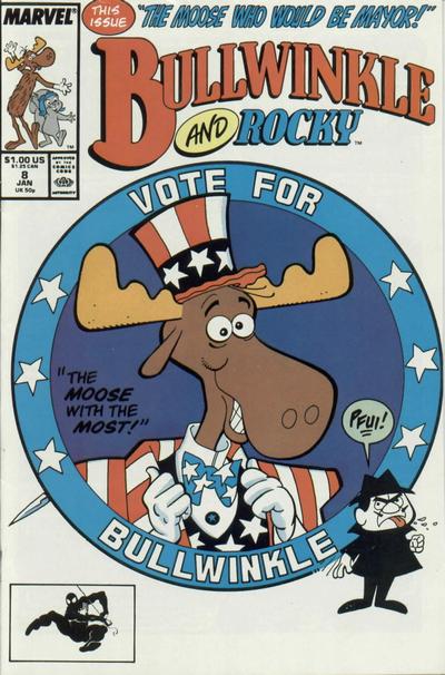 Cover for Bullwinkle and Rocky (Marvel, 1987 series) #8 [Direct]