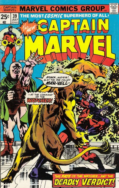 Cover for Captain Marvel (Marvel, 1968 series) #39 [Regular Edition]
