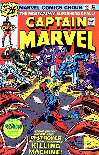 Cover for Captain Marvel (Marvel, 1968 series) #44 [25¢]