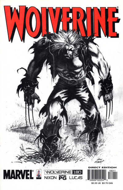Cover for Wolverine (Marvel, 1988 series) #180 [Direct Edition]