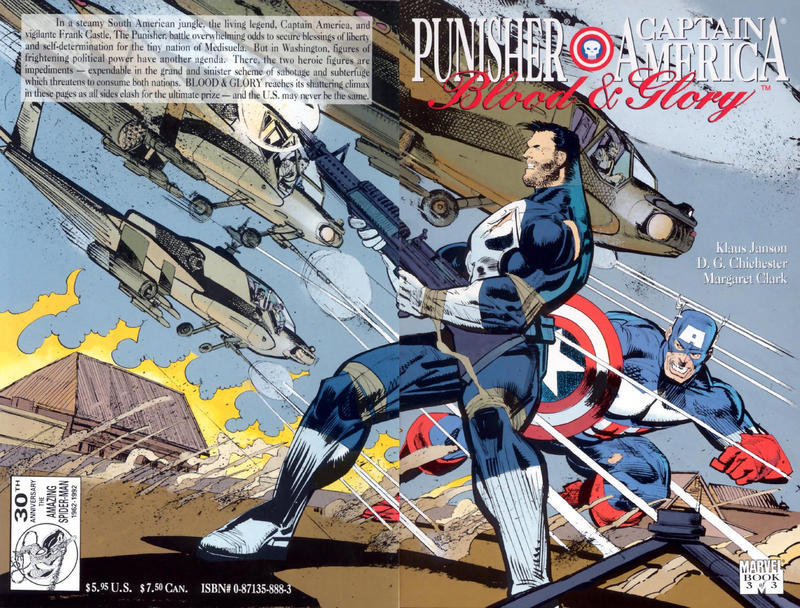 Cover for Blood and Glory [Punisher / Captain America] (Marvel, 1992 series) #3