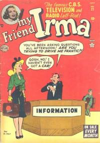 Cover for My Friend Irma (Marvel, 1950 series) #21